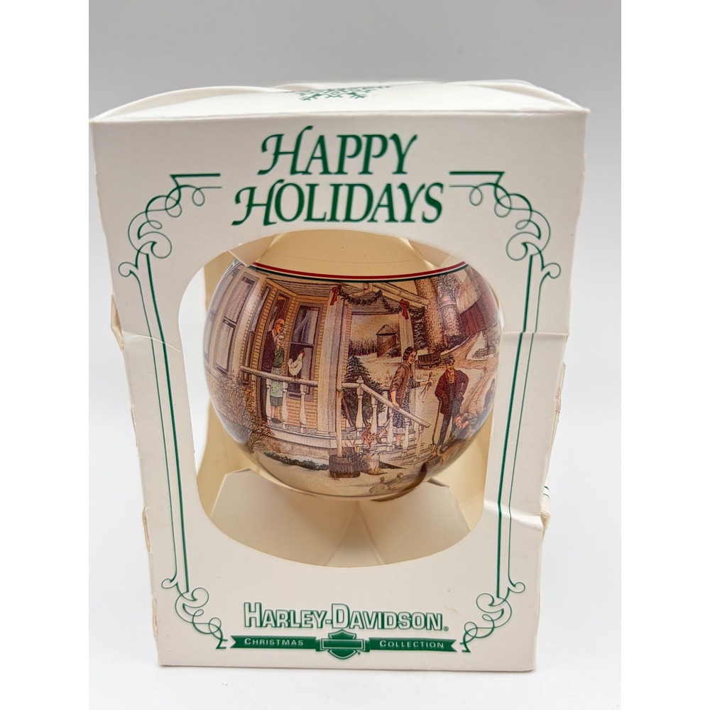 Vintage 1993 Harley Davidson "Christmas Vacation" Ball Ornament Limited Edition